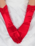 Красные перчатки до локтя