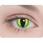 Линзы Кошачий глаз желто-зеленые