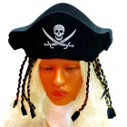 Шляпа пирата с косичками